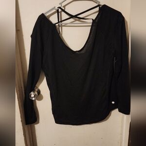 Apana Black Long Sleeve Women's Top